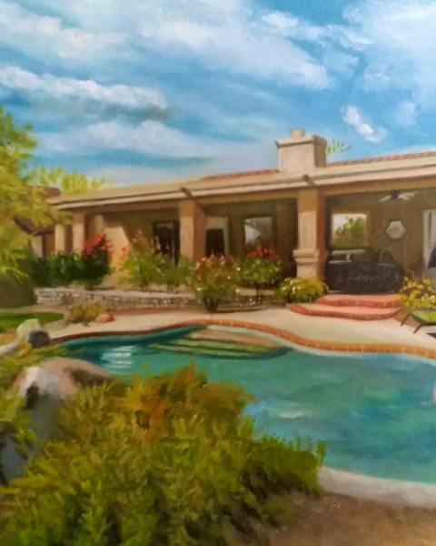 Custom oil painting from a customer photo