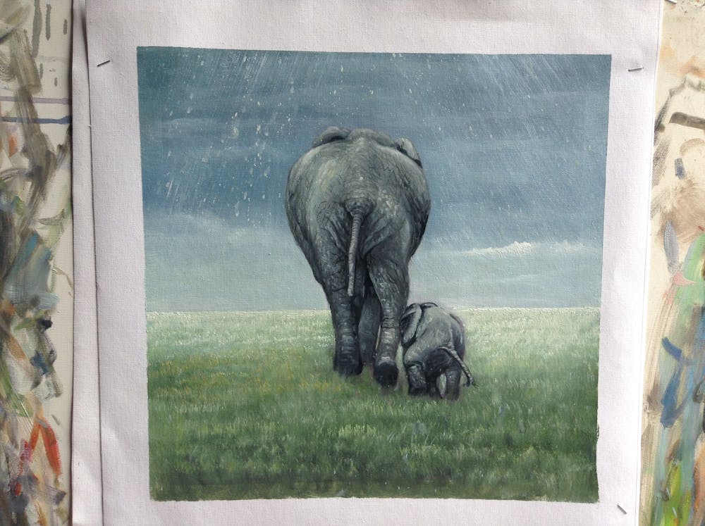 Artist-Rendered Painting