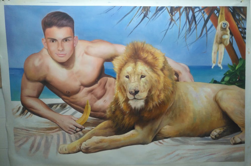 Artist-Rendered Painting