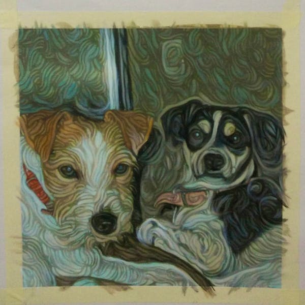 Jack Russell Terrier Mixed Media Oil Painting From Photo Photo