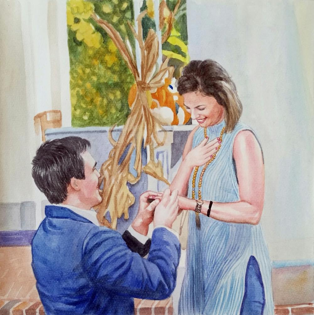 Artist-Rendered Painting