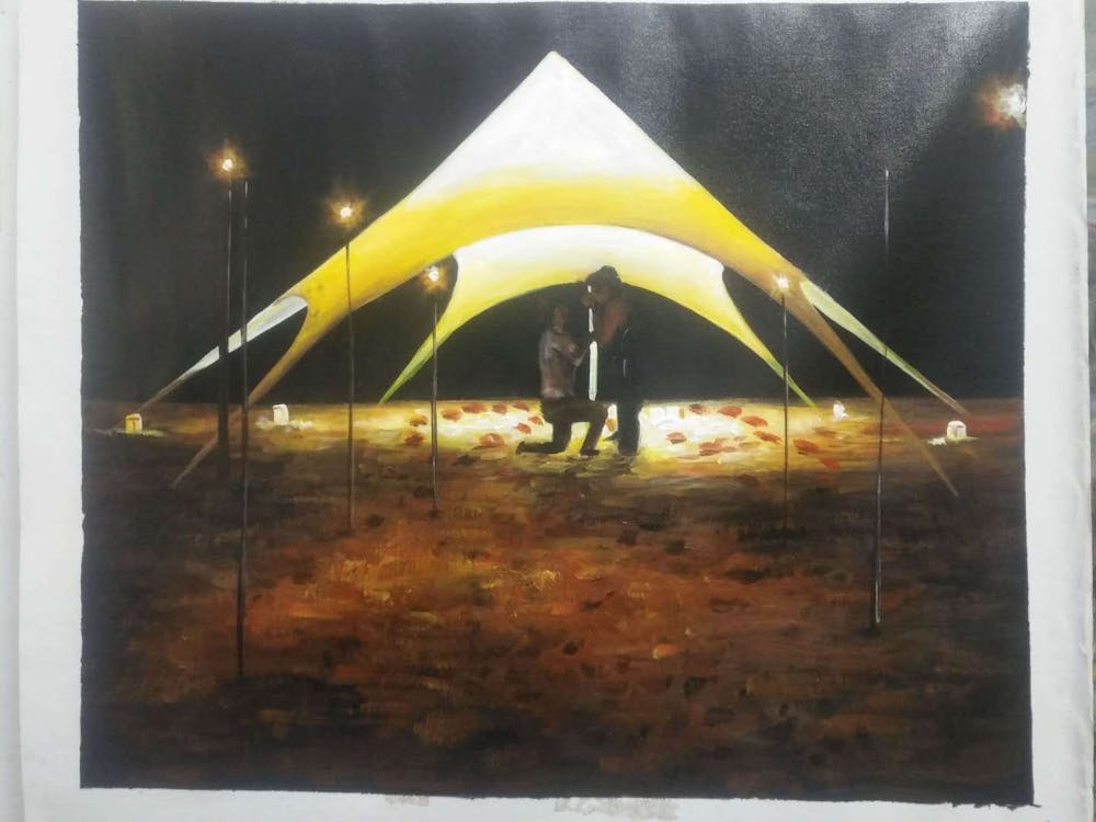 Artist-Rendered Painting