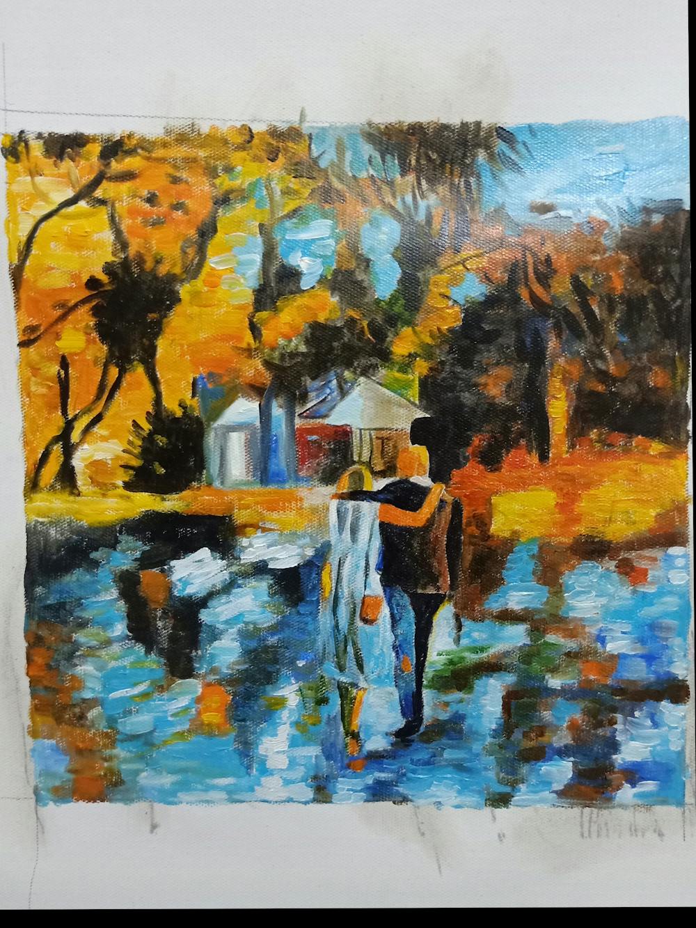 Artist-Rendered Painting