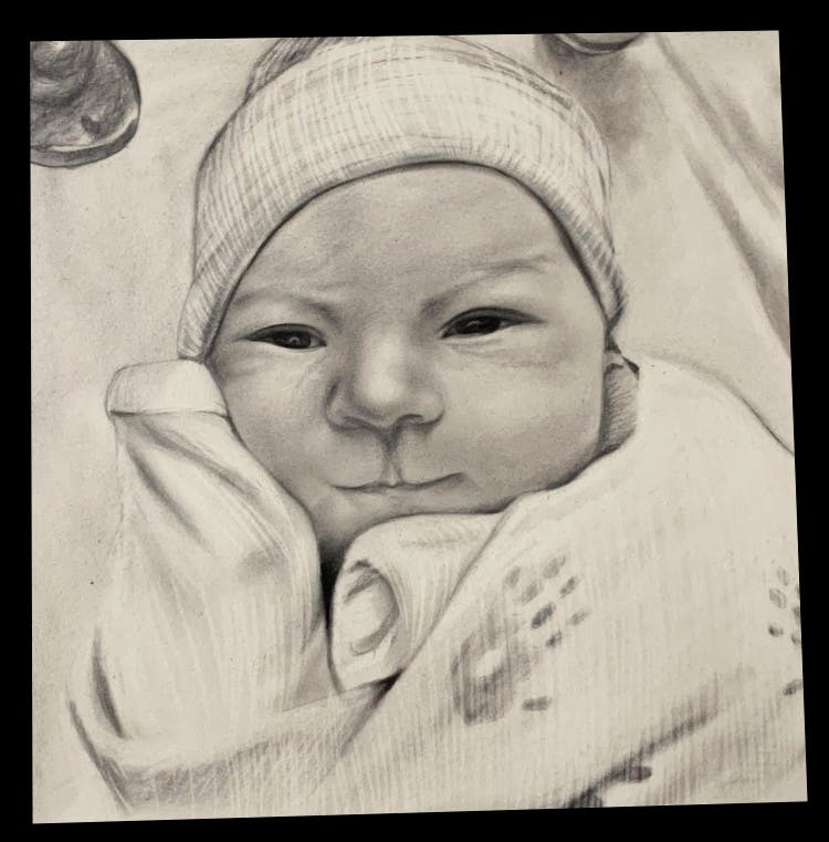 Pencil drawing of cute baby face step by step  baby drawing  YouTube