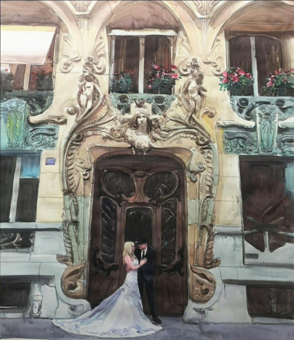 Artist-Rendered Painting