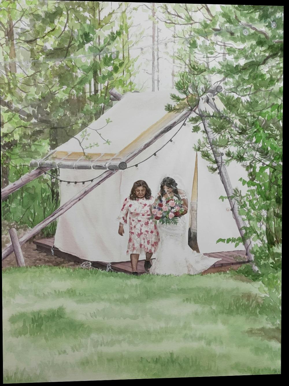 Artist-Rendered Painting