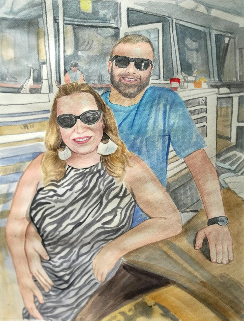 Artist-Rendered Painting