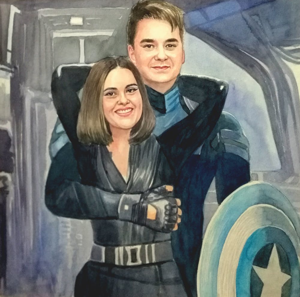 Artist-Rendered Painting