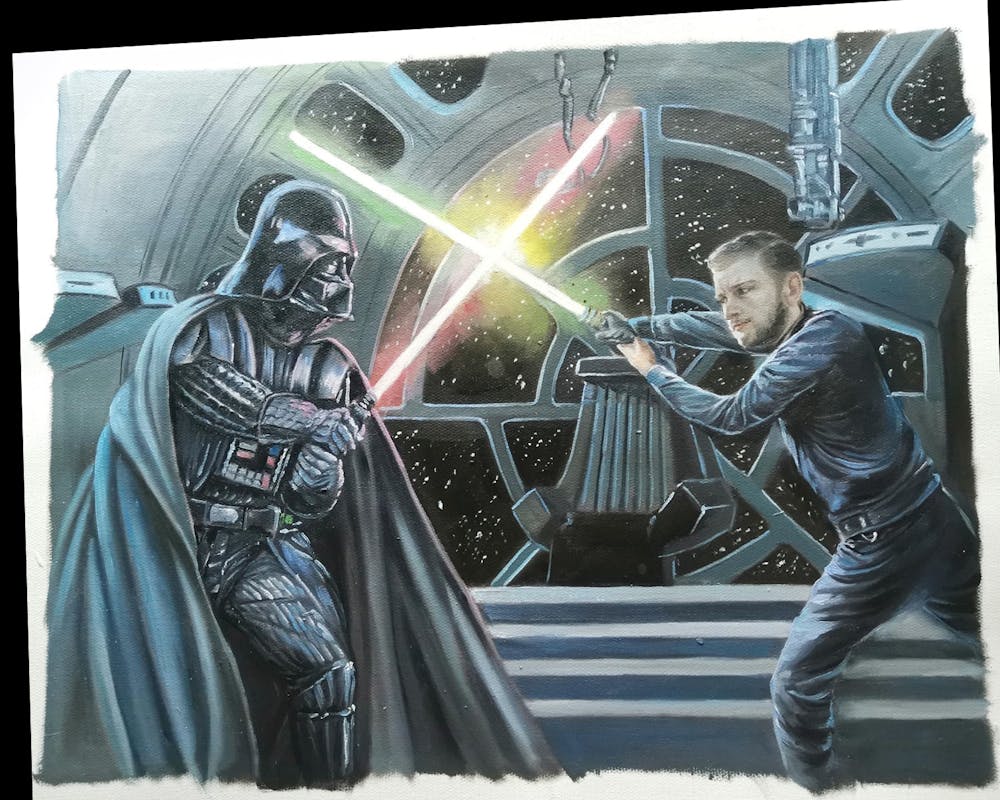 Artist-Rendered Painting