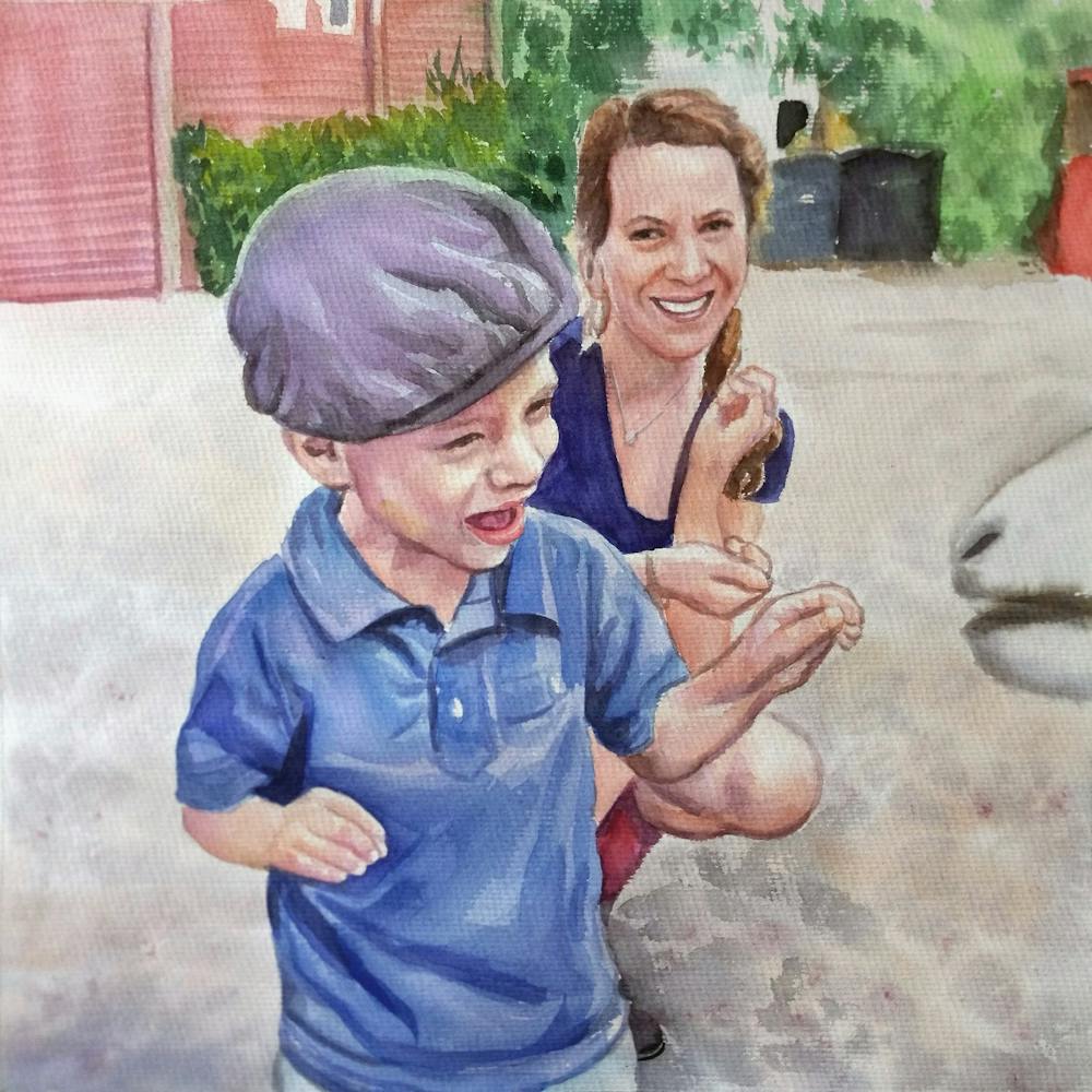 Artist-Rendered Painting