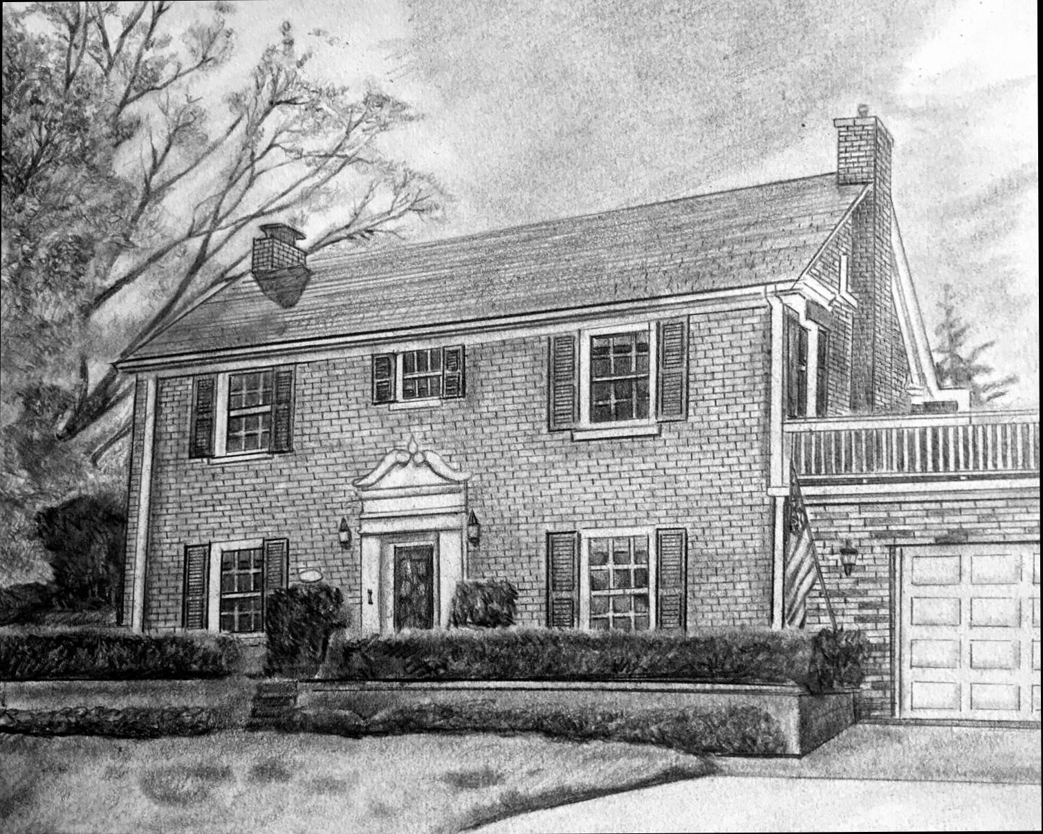 Pencil House Drawing by Sonja Petersen  Artwork Archive