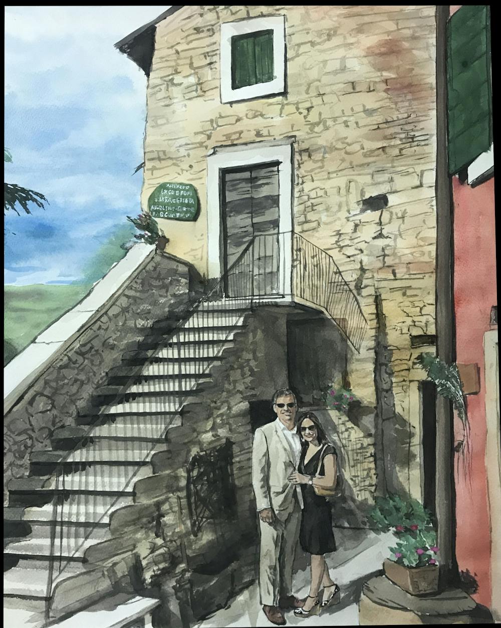 Artist-Rendered Painting