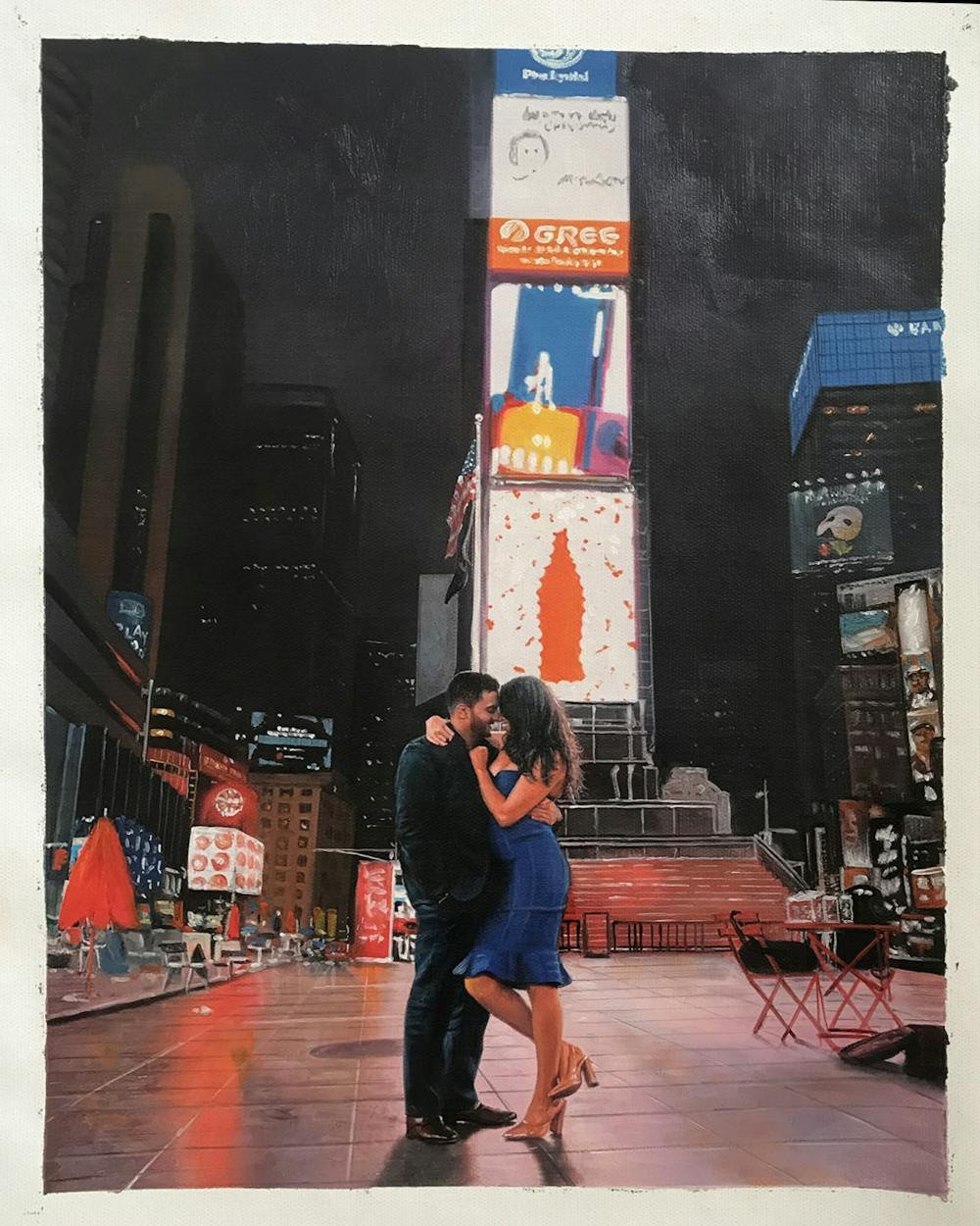 Artist-Rendered Painting