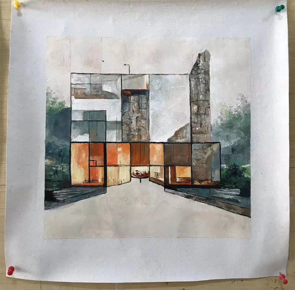 Artist-Rendered Painting