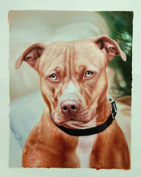 Custom oil painting from a customer photo