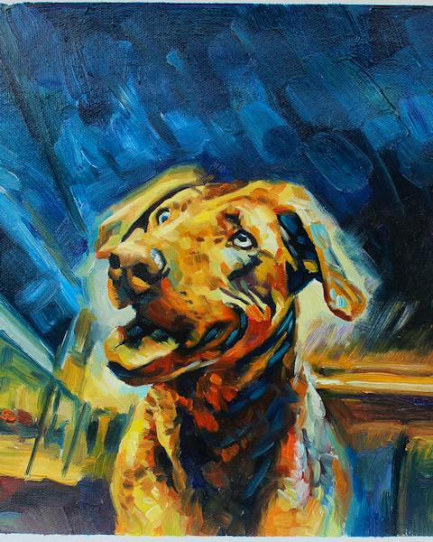 Custom oil painting from a customer photo