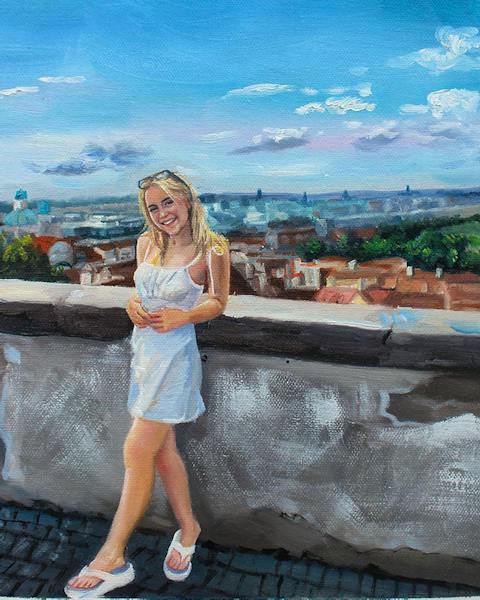 Custom oil painting from a customer photo