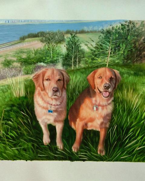 Custom oil painting from a customer photo
