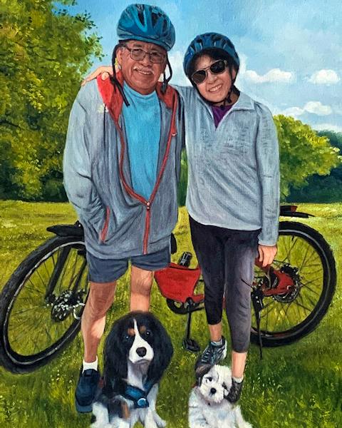 Custom oil painting from a customer photo