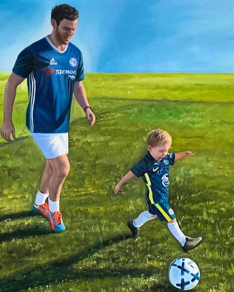 Custom oil painting from a customer photo
