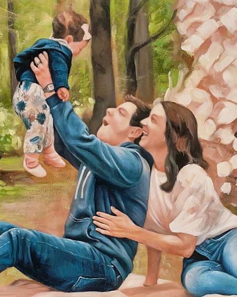 Custom oil painting from a customer photo