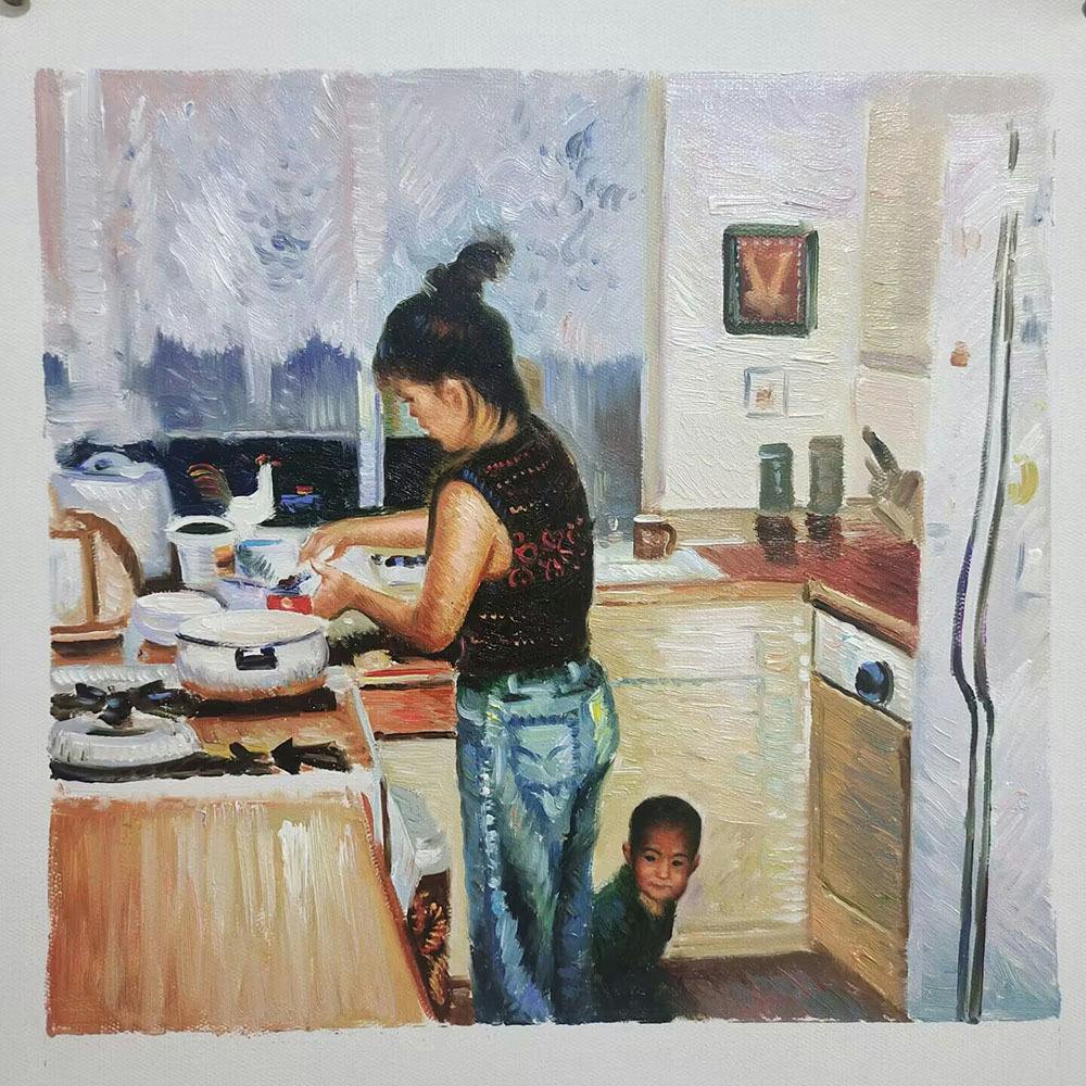 Artist-Rendered Painting