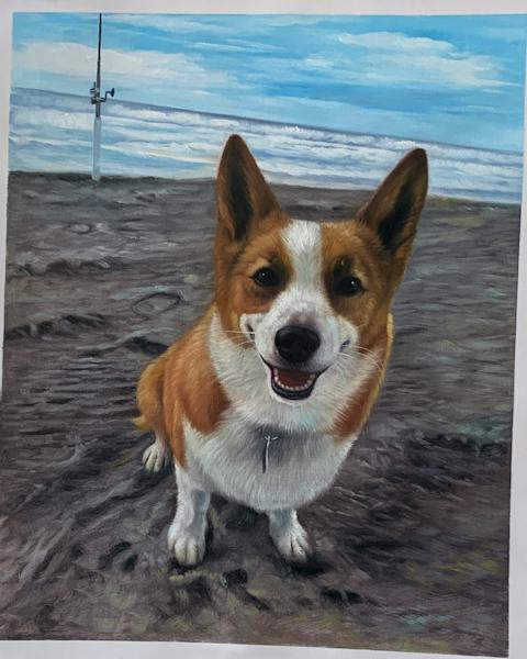 Custom oil painting from a customer photo