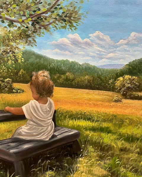 Custom oil painting from a customer photo