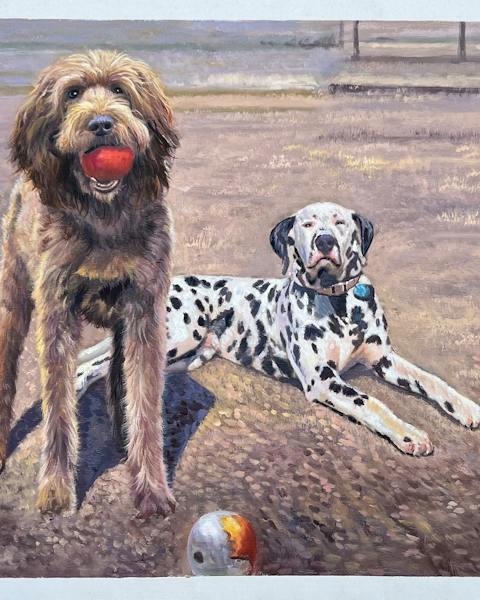 Custom oil painting from a customer photo