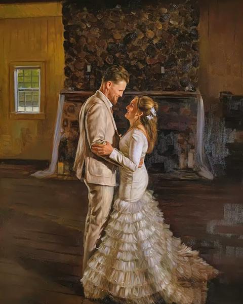 Custom oil painting from a customer photo
