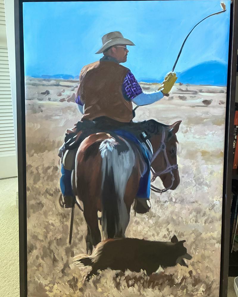 Oil painting made in America from a customer photo