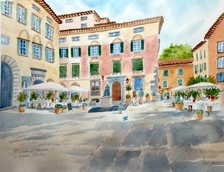 Watercolor painting made in America from a customer photo