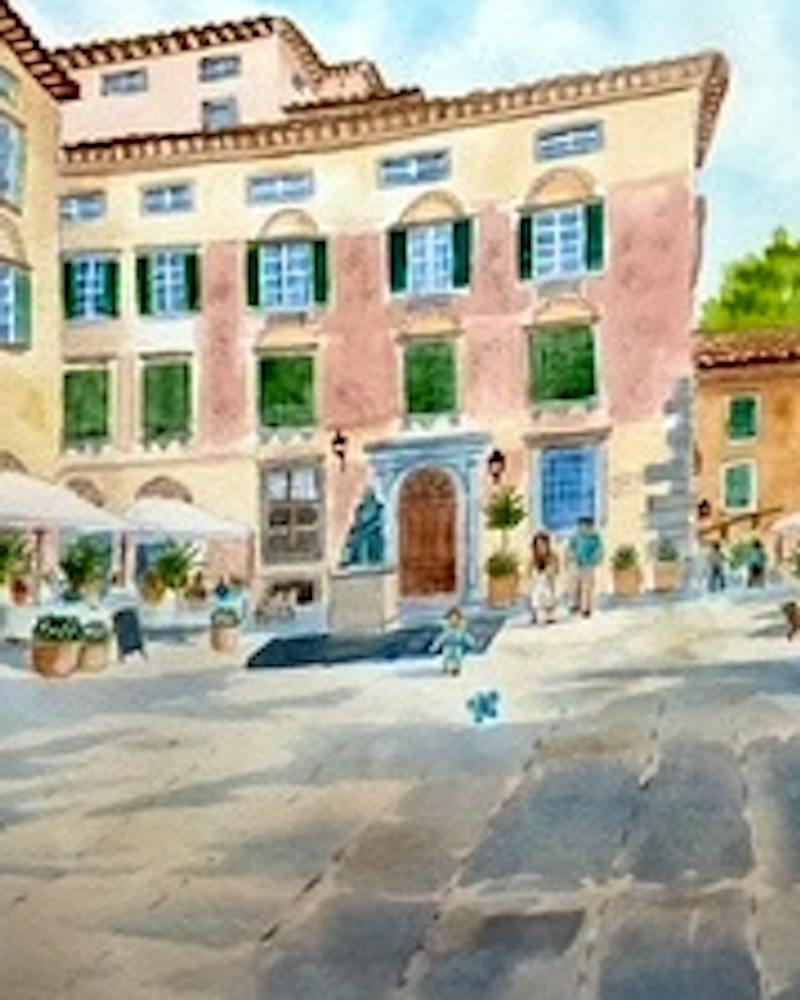Watercolor painting made in America from a customer photo