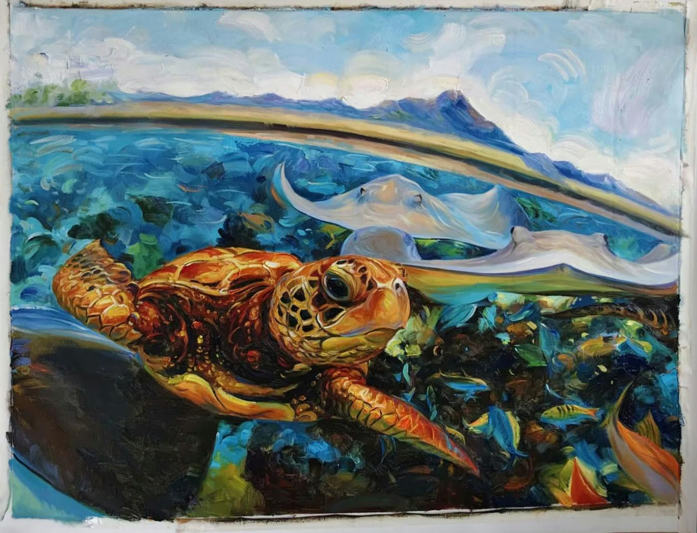 Custom oil painting from a customer photo