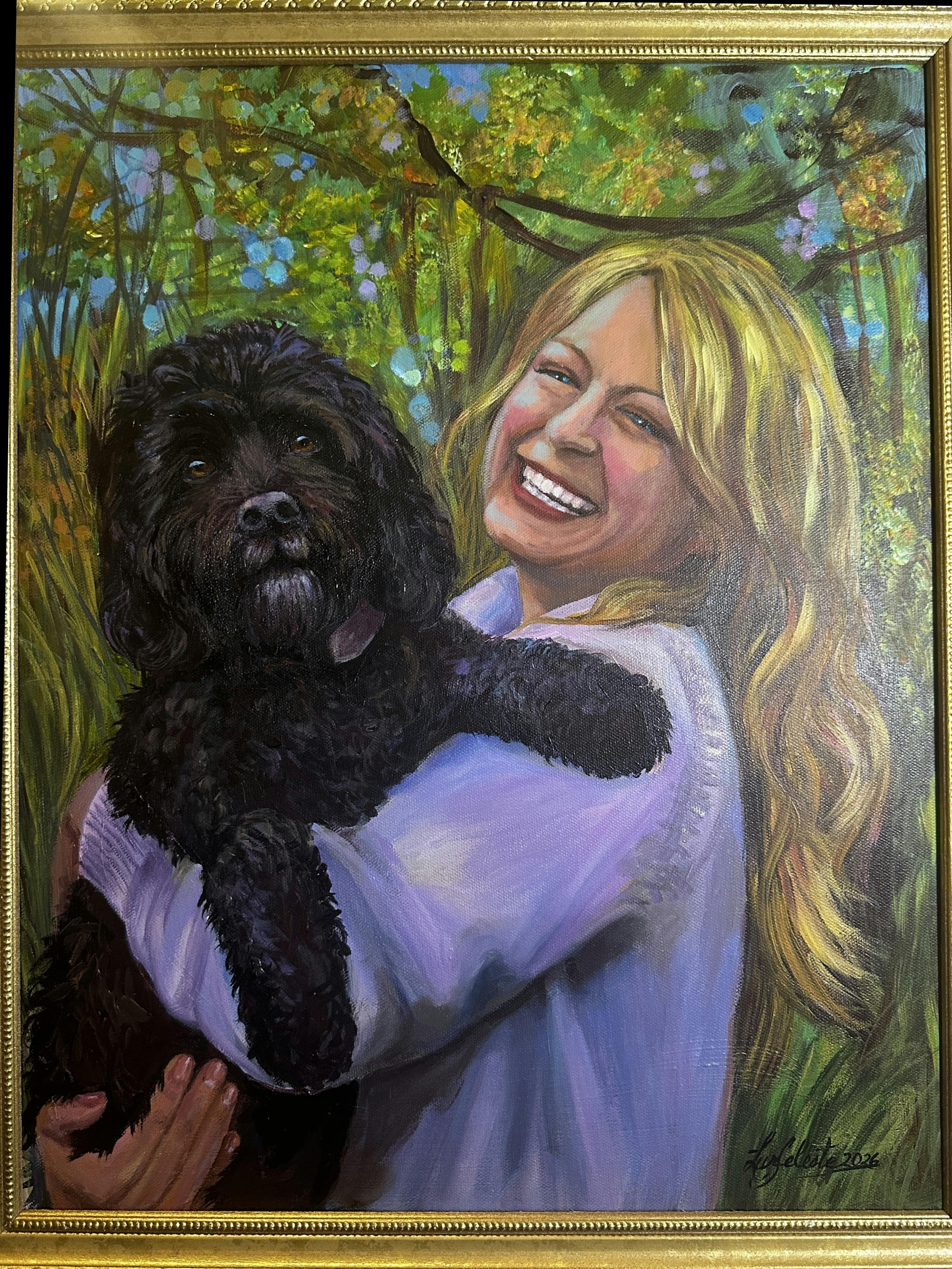 Charcoal drawing made in America from a customer photo