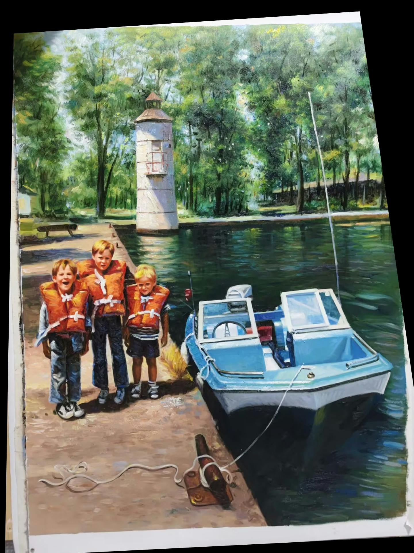Custom oil painting from a customer photo