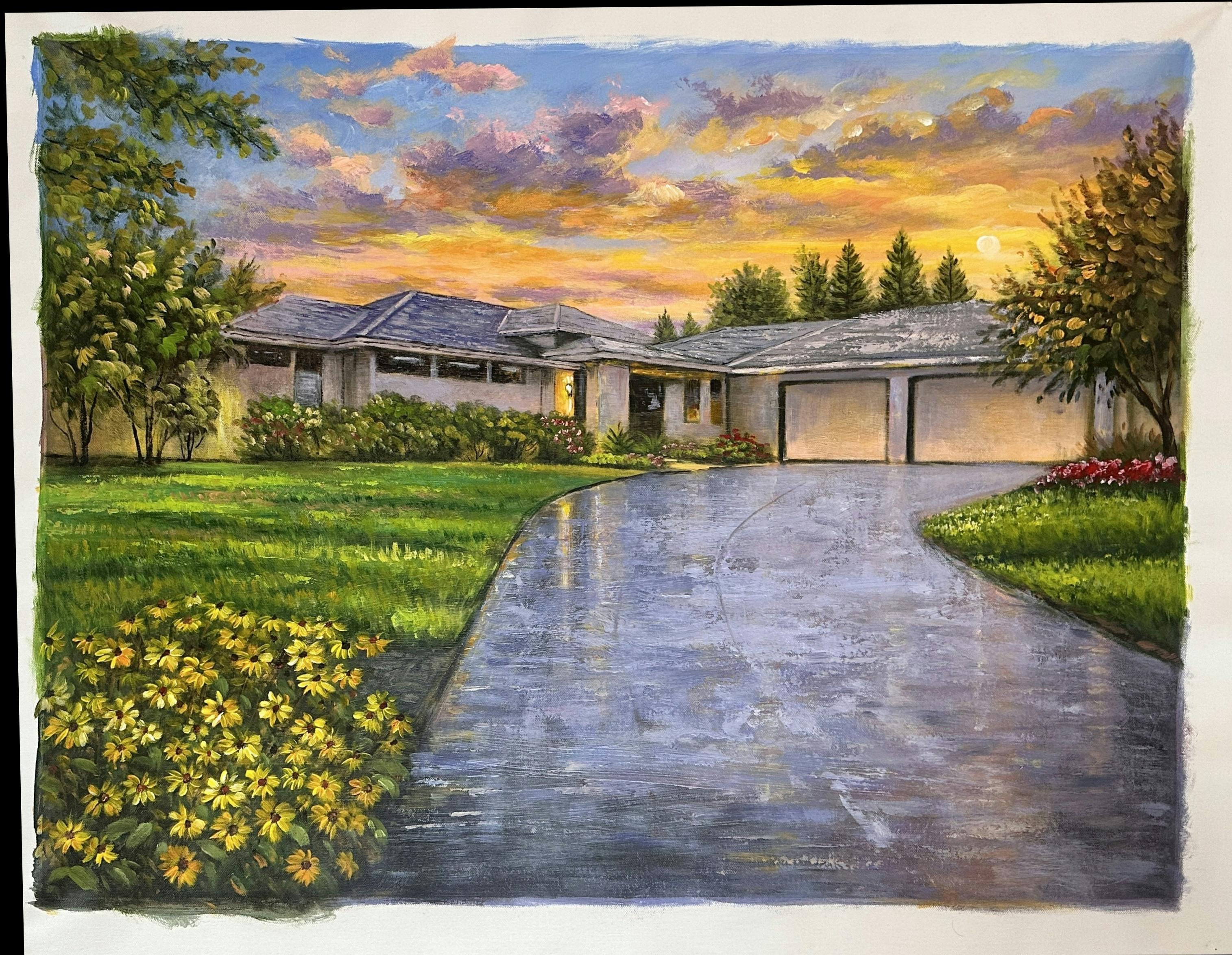 Custom oil painting from a customer photo