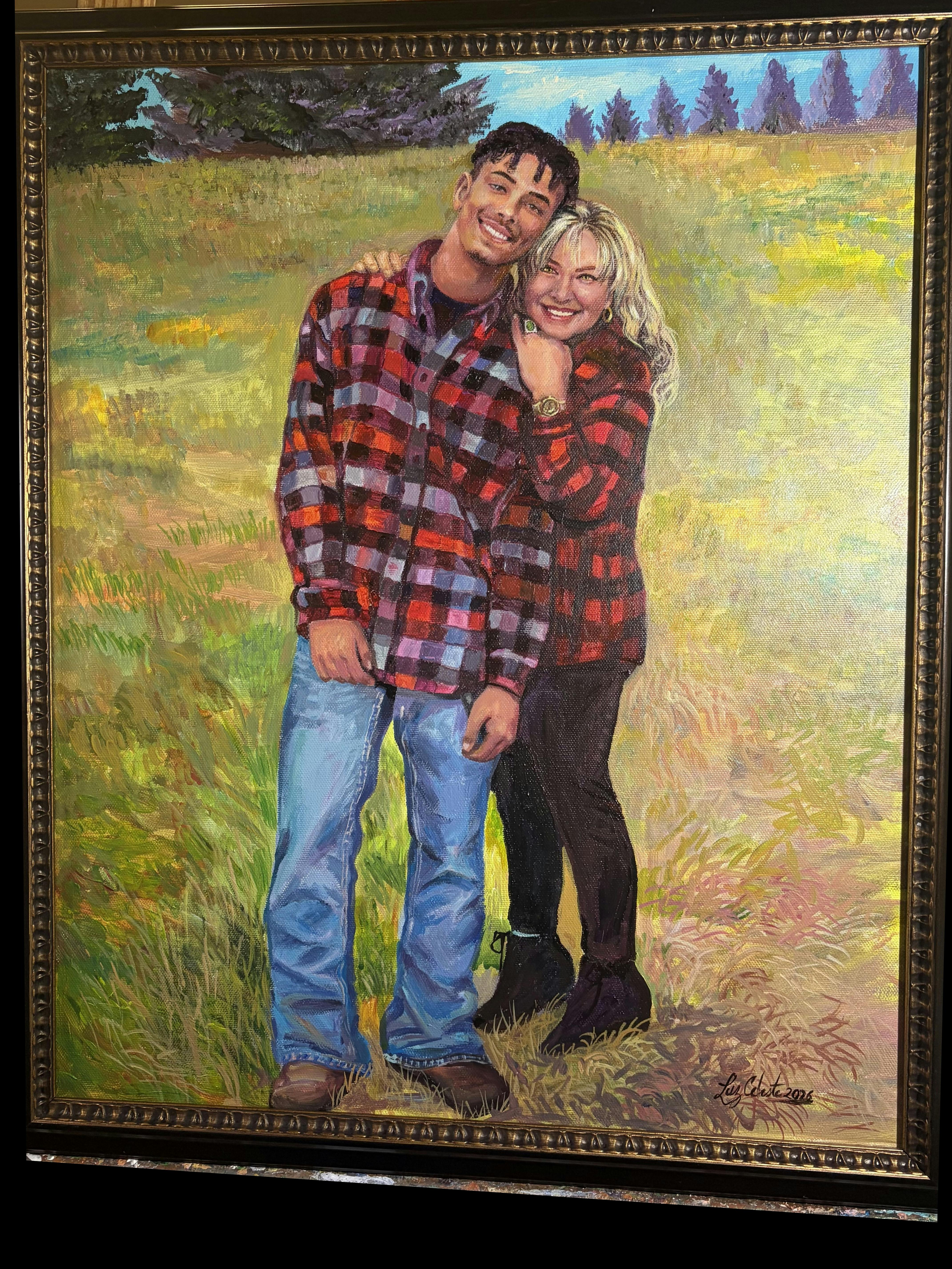 Oil painting made in America from a customer photo